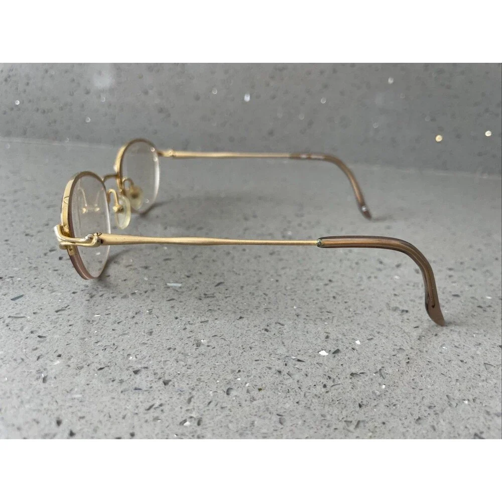 Diane Von Furstenberg 1559 GPK Eyeglasses Frames ONLY Gold 48-19-130 Half rim